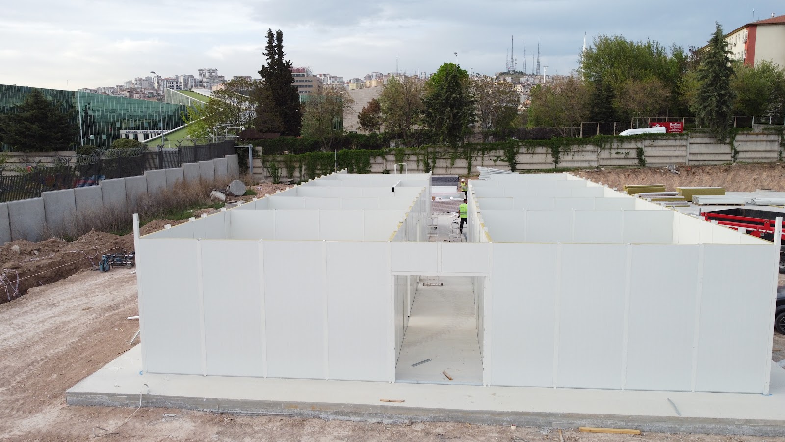 Ankara Rönesans Adliye Sarayı 3 katlı prefabrik ofis binası prefabrik hafif çelik proje - Preskon