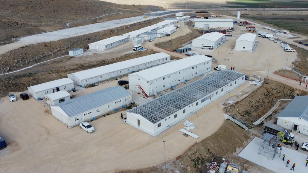 Ankara YHT prefabrik mobilizasyon işçi yatakhanesi prefabrik proje - Preskon
