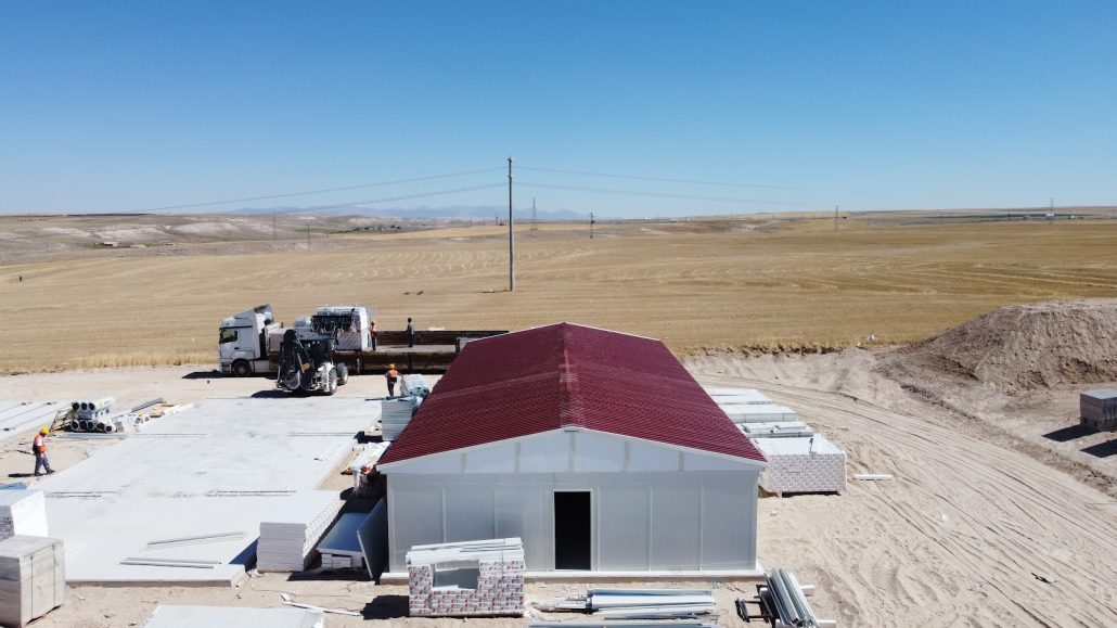 Doğalgaz sahası 2.500 m² prefabrik endüstriyel tesis prefabrik hafif çelik proje - Preskon