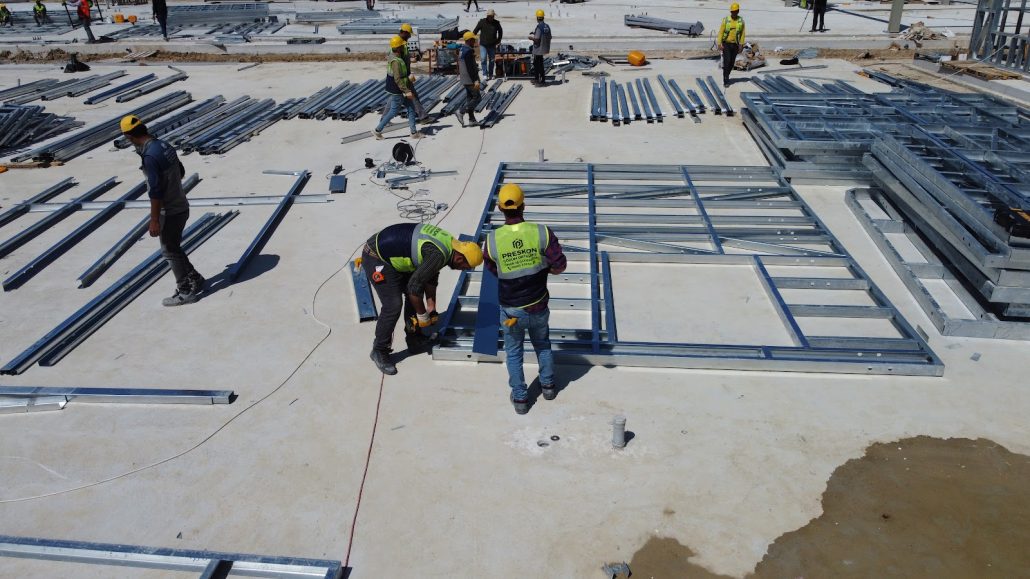Hatay Defne Hastanesi 16.000 m² hibrit hafif çelik hastane binası prefabrik hafif çelik proje - Preskon