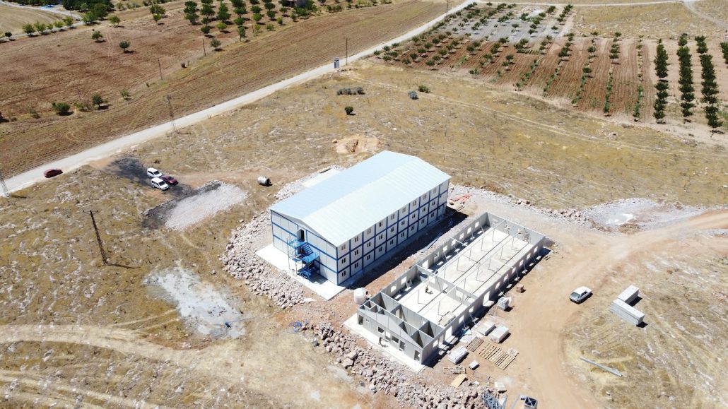 Malatya Maksem İnşaat prefabrik işçi yatakhanesi ve yemekhane prefabrik hafif çelik proje - Preskon