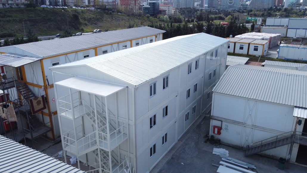 Rönesans Ataşehir Finans Merkezi prefabrik işçi yatakhanesi prefabrik hafif çelik proje - Preskon