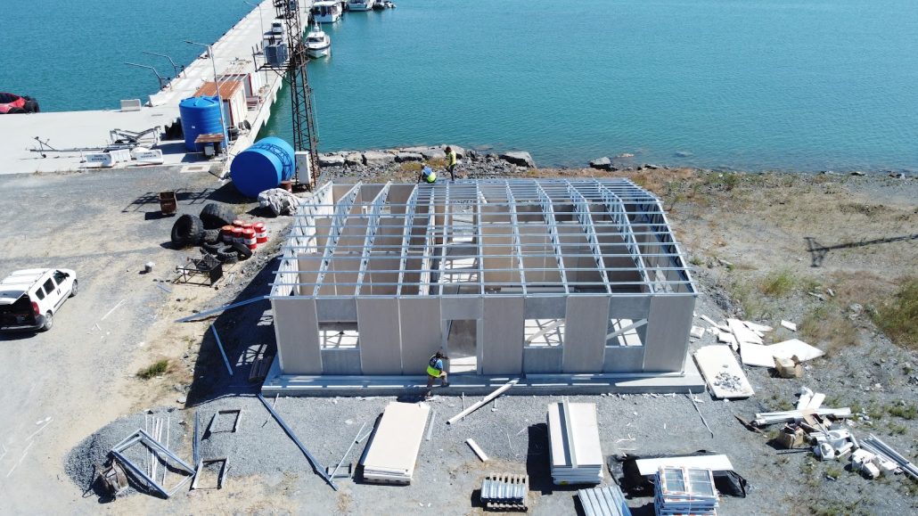 Rönesans liman yakıt ikmal ofisi prefabrik endüstriyel yapı prefabrik hafif çelik proje - Preskon